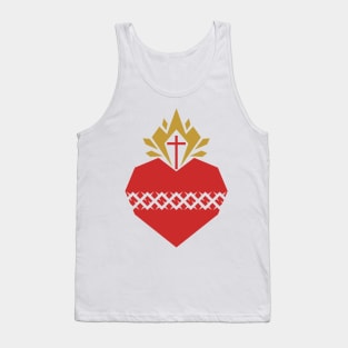 Christian illustration. Sacred Heart of Jesus. Tank Top